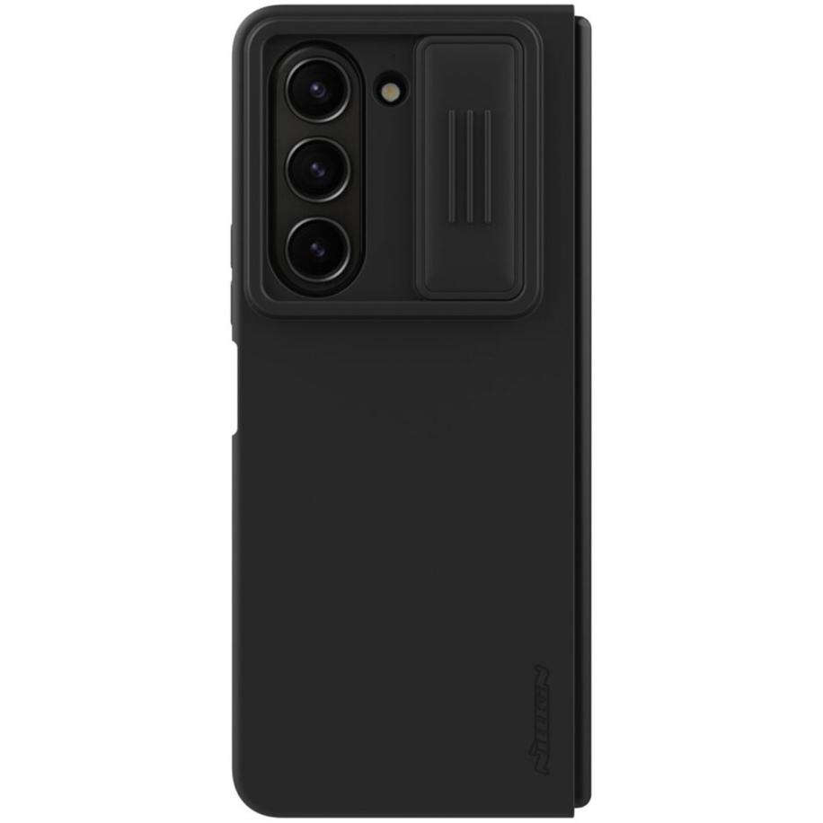 Nillkin CamShield Silky Silicone Case voor de Samsung Galaxy Z Fold 5 - Zwart Zwart