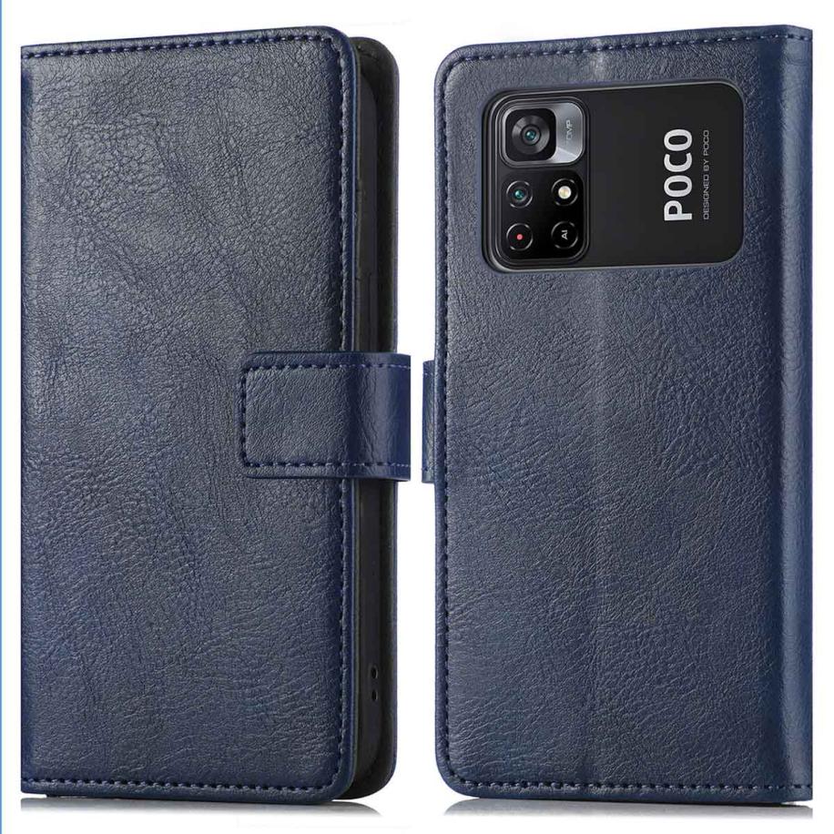 imoshion Luxe Bookcase voor de Xiaomi Poco M4 Pro 5G - Donkerblauw Blauw