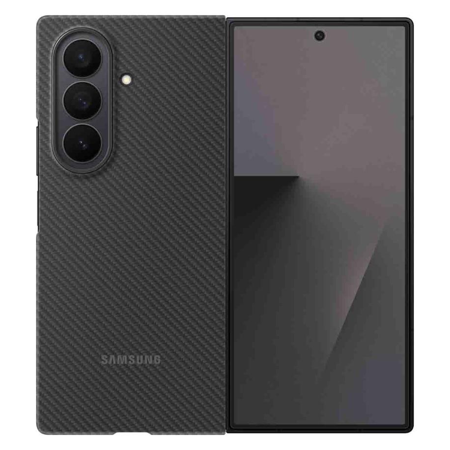 Carbon Shield Case voor de Samsung Galaxy Z Fold 7 - Black Zwart