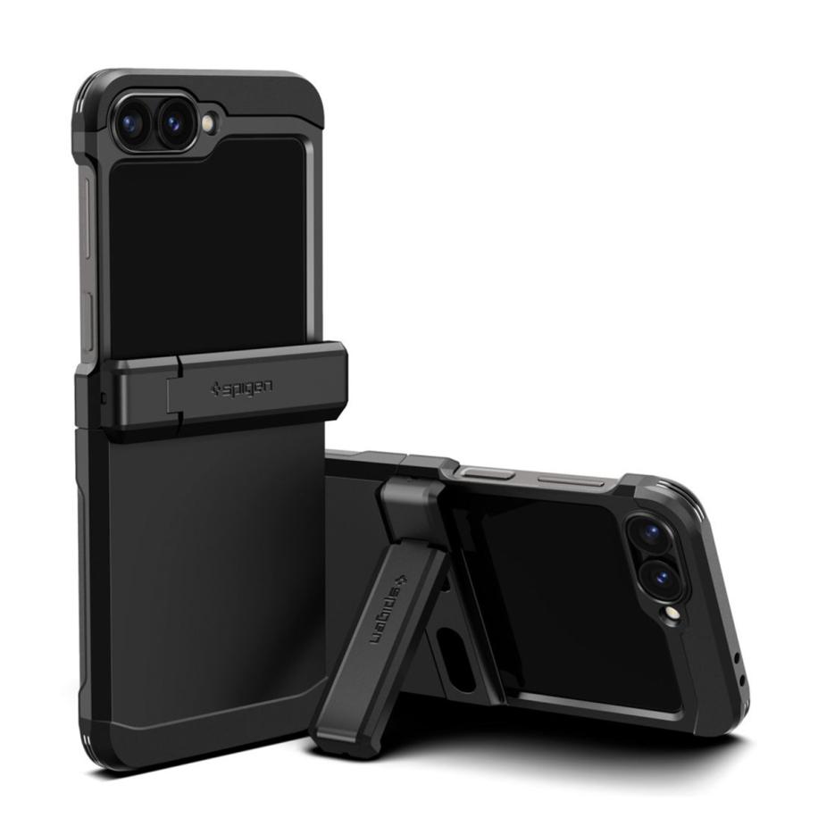 Spigen Tough Armor Pro Backcover voor de Samsung Galaxy Z Flip 6 / Flip 7 FE - Black Zwart
