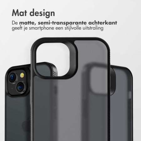 Accezz Rugged Frosted Backcover voor de Apple iPhone 15 Plus - Zwart