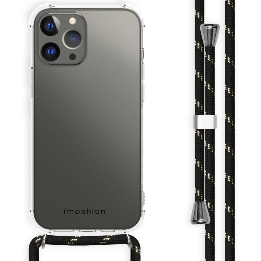 imoshion Backcover met koord voor de Apple iPhone 13 Pro Max - Zwart & Goud Transparant