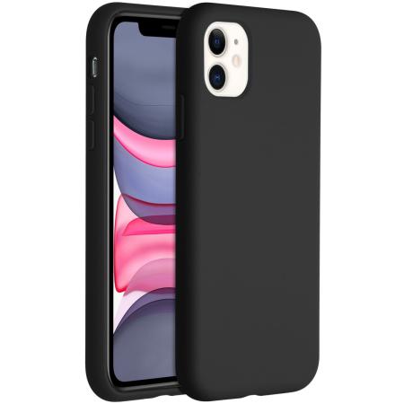 Accezz Liquid Silicone Backcover voor de Apple iPhone 11 - Zwart