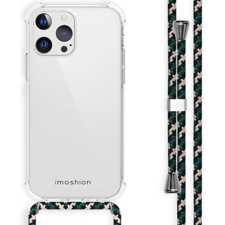 imoshion Backcover met koord voor de Apple iPhone 13 Pro - Green Multi Color Transparant