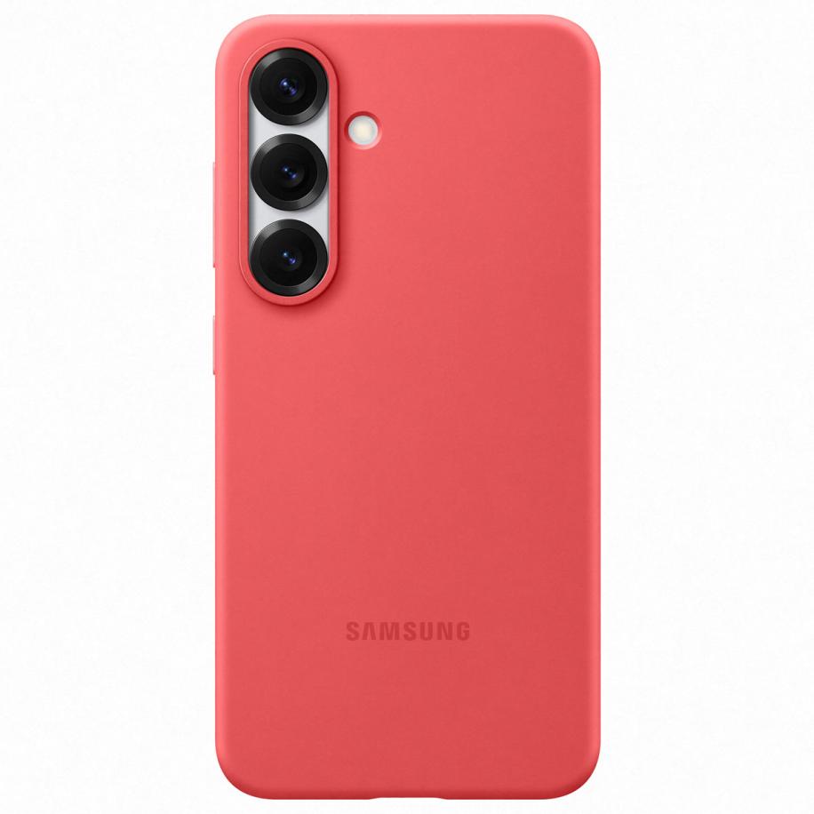 Originele Silicone Backcover voor de Samsung Galaxy S25 - Rood Rood