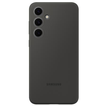 Originele Silicone Backcover voor de Samsung Galaxy S24 FE - Zwart