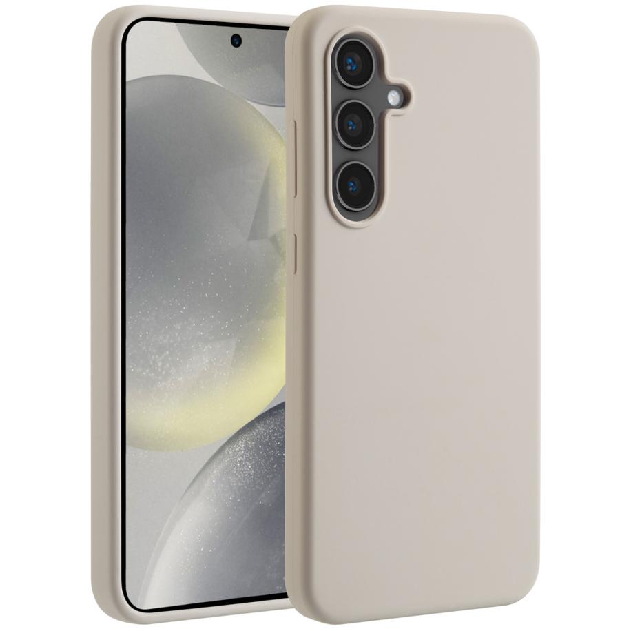 Accezz Liquid Silicone Backcover met MagSafe voor de Samsung Galaxy S24 FE - Stone Grijs