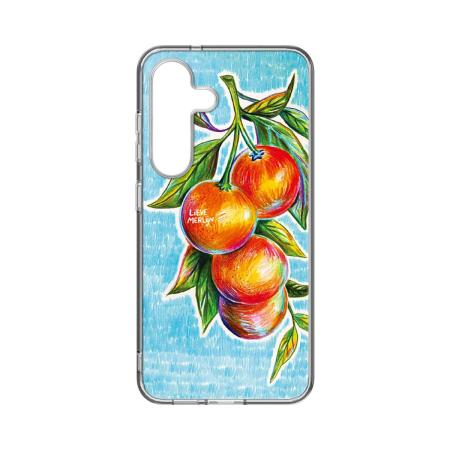 Hybrid Case voor de Samsung Galaxy S25 - Lieve Merlijn / Mandarin