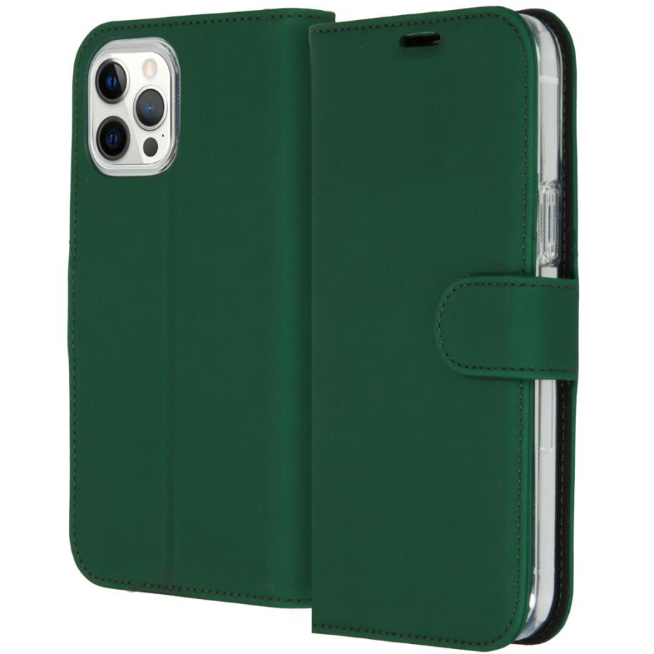 Accezz Wallet Softcase Bookcase voor de Apple iPhone 12 Pro Max - Groen Groen
