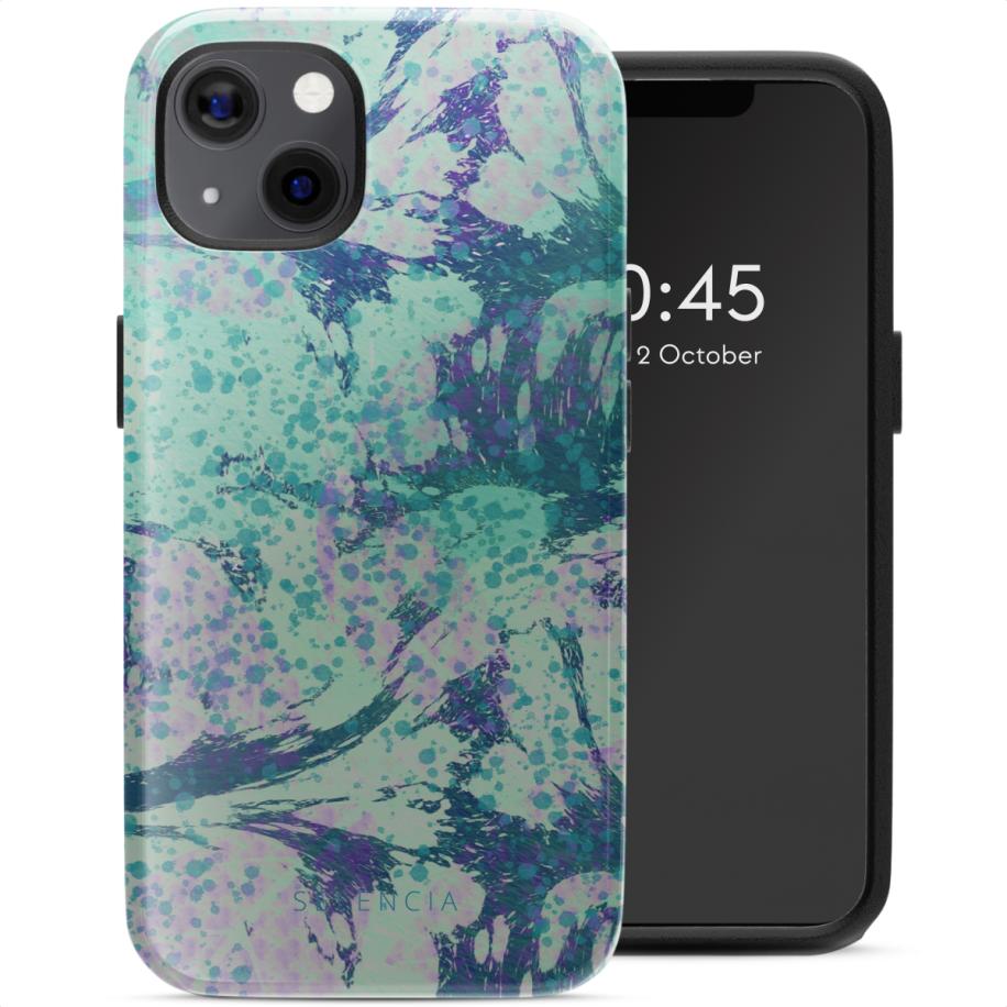 Selencia Vivid Backcover met MagSafe voor de Apple iPhone 13 - Fresh Paint Green Multicolor