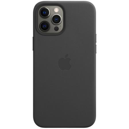 Leather Backcover MagSafe voor de Apple iPhone 12 Pro Max - Black