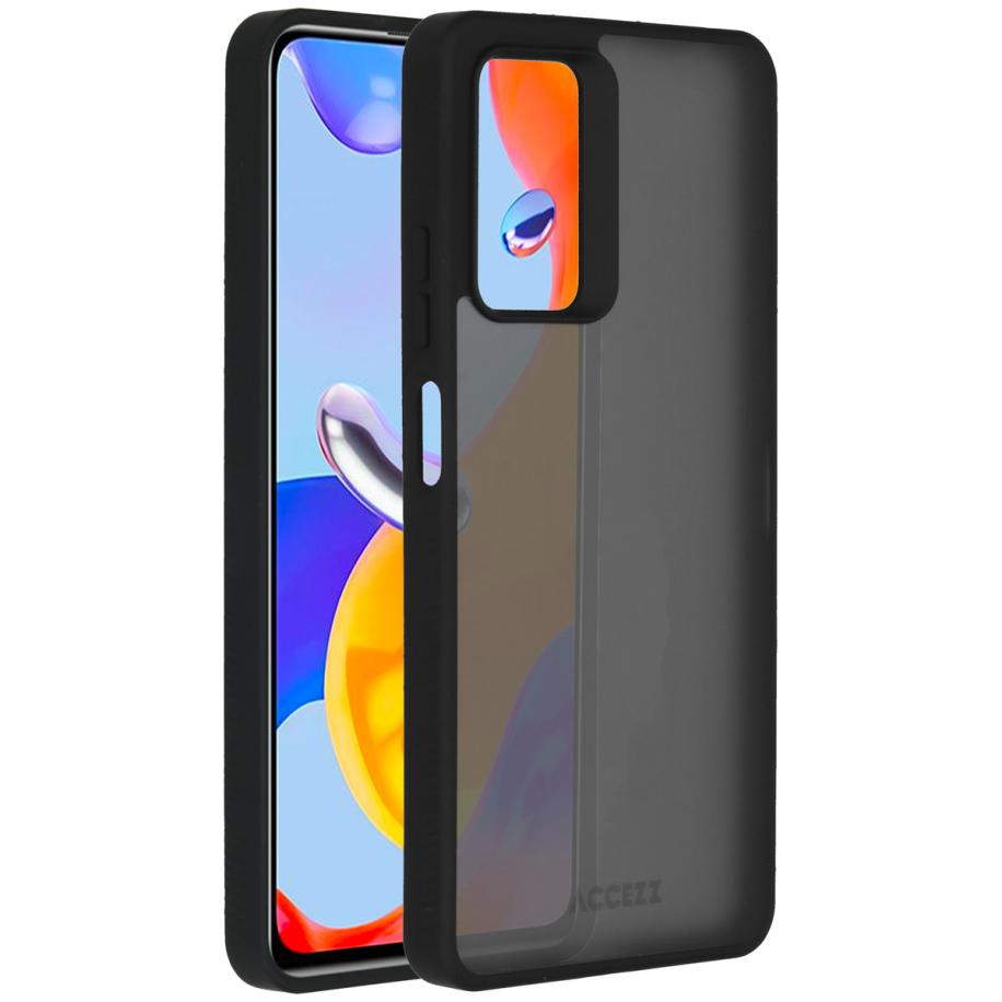 Accezz Rugged Frosted Backcover voor de Xiaomi Redmi Note 11 Pro - Zwart Zwart