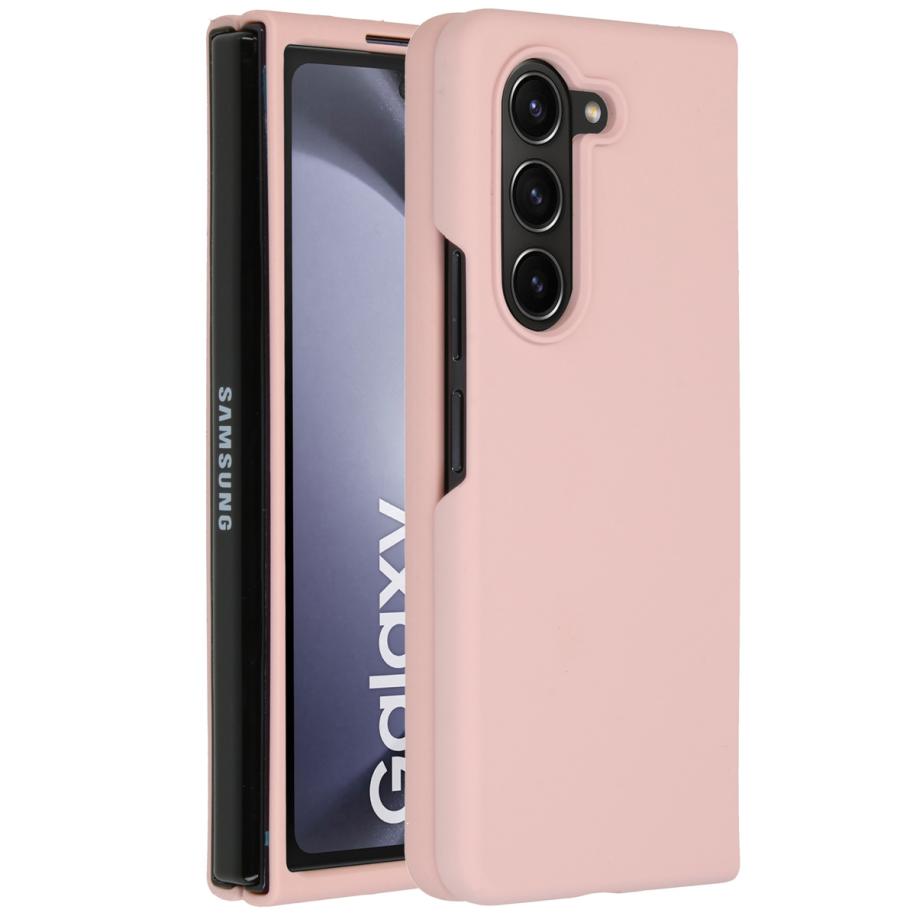 Accezz Liquid Silicone Backcover voor de Samsung Galaxy Z Fold 5 - Roze Roze