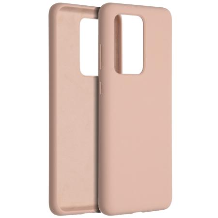 Accezz Liquid Silicone Backcover voor de Samsung Galaxy S20 Ultra - Roze