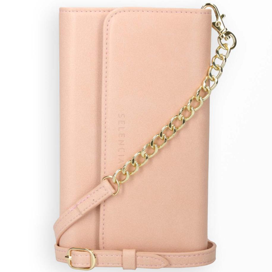 Selencia Eny Uitneembare Vegan Lederen Clutch voor de Samsung Galaxy S21 Plus - Roze Roze