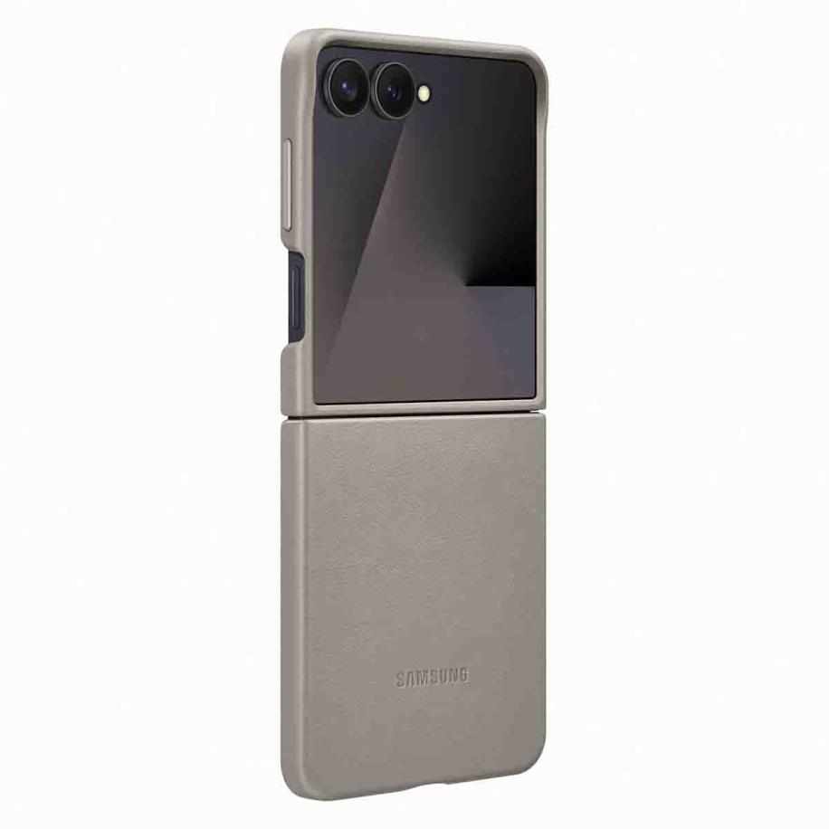 Originele KindSuit Vegan Leather Case voor de Samsung Galaxy Z Flip 7 - Taupe Bruin