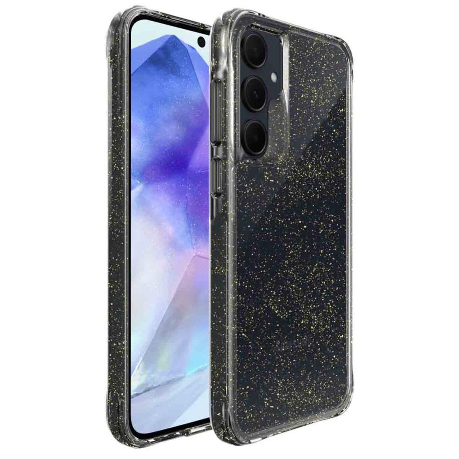 imoshion Clear Glitter Backcover voor de Samsung Galaxy A55 - Goud Goud