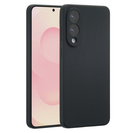 Accezz Liquid Silicone Backcover met MagSafe voor de Samsung Galaxy S25 Edge - Zwart