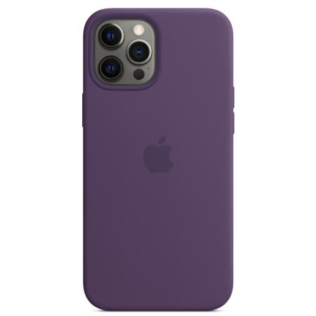 Silicone Backcover MagSafe voor de Apple iPhone 12 Pro Max - Amethyst