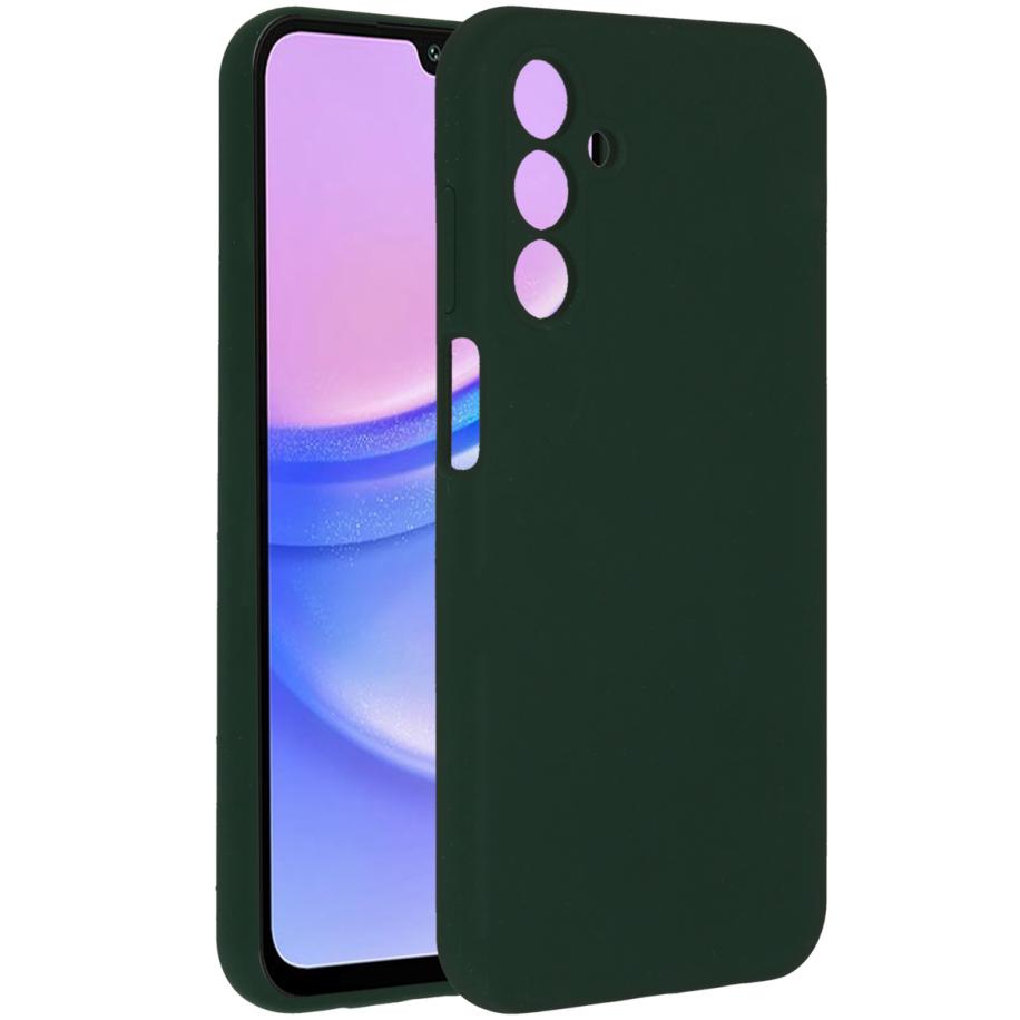 Accezz Liquid Silicone Backcover voor de Samsung Galaxy A15 (5G/4G) - Forest Green Groen