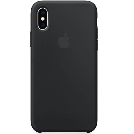 Silicone Backcover voor Apple iPhone Xs / X - Black