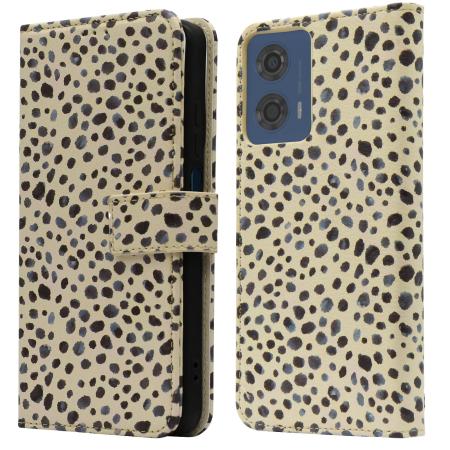 imoshion Design Bookcase voor de Motorola Moto G04 / G24 - Black And White Dots