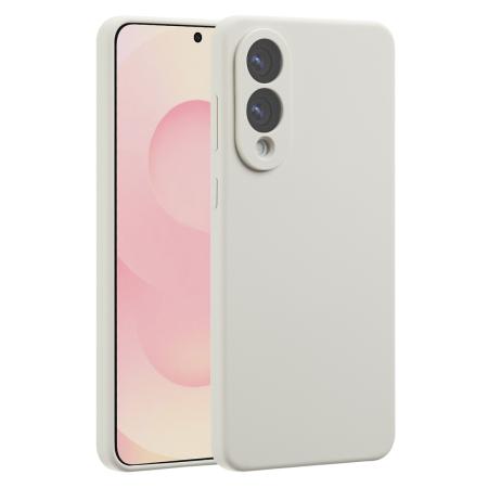 Accezz Liquid Silicone Backcover met MagSafe voor de Samsung Galaxy S25 Edge - Stone