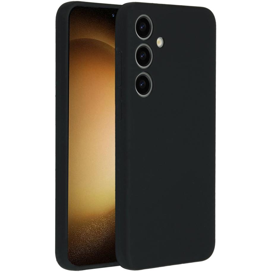 Accezz Liquid Silicone Backcover voor de Samsung Galaxy S24 Plus - Zwart Zwart
