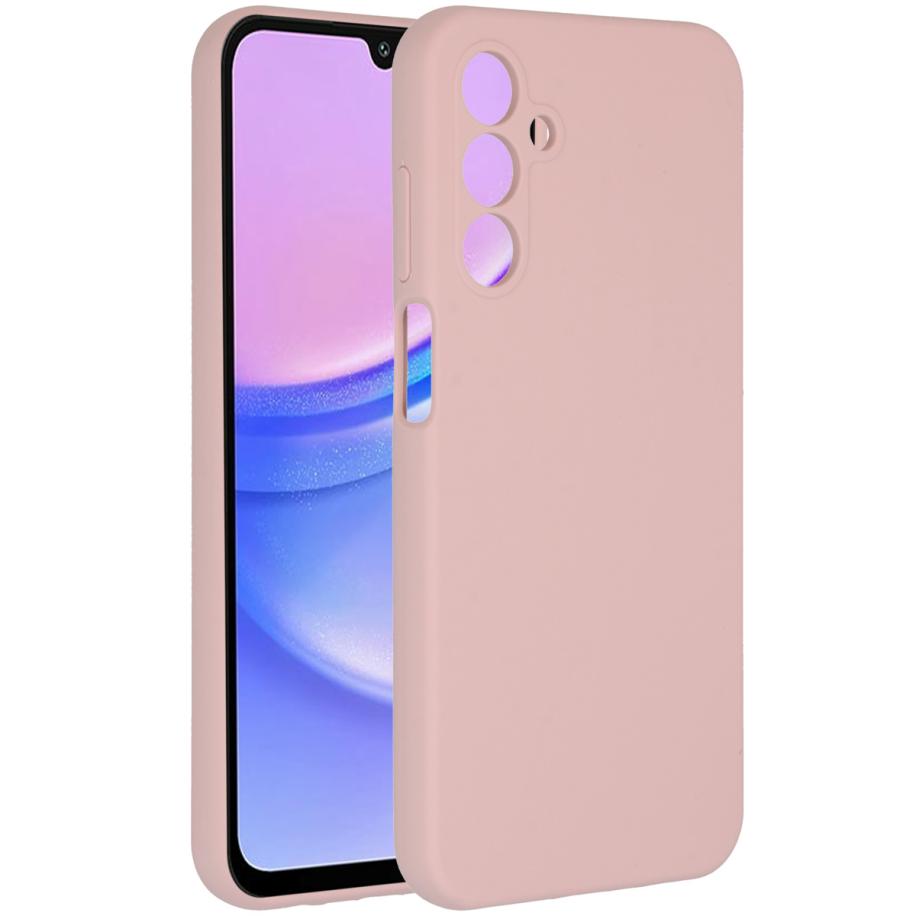Accezz Liquid Silicone Backcover voor de Samsung Galaxy A15 (5G/4G) - Roze Roze