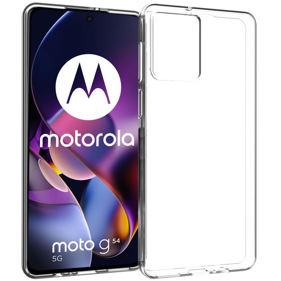 Accezz Clear Backcover voor de Motorola Moto G54 - Transparant Transparant
