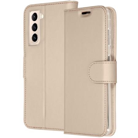 Accezz Wallet Softcase Bookcase voor de Samsung Galaxy S21 Plus - Goud