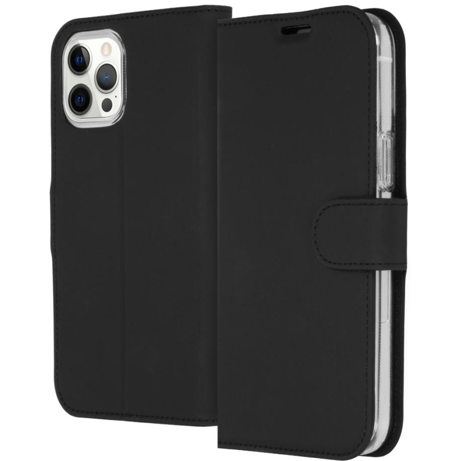 Accezz Wallet Softcase Bookcase voor de Apple iPhone 12 Pro Max - Zwart Zwart