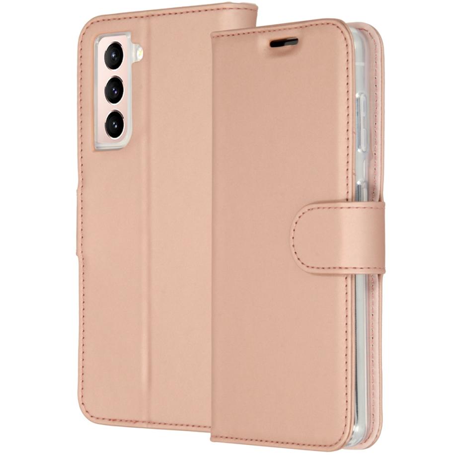 Accezz Wallet Softcase Bookcase voor de Samsung Galaxy S21 Plus - Rosé Goud Rose goud