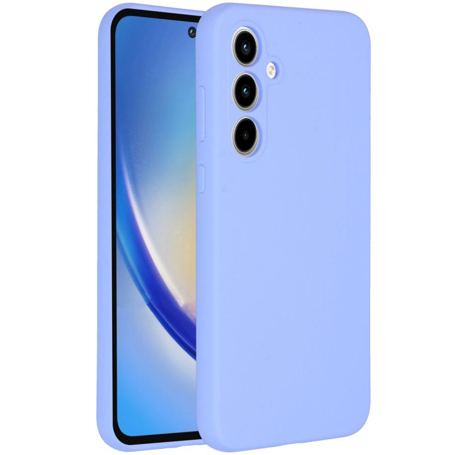 Accezz Liquid Silicone Backcover voor de Samsung Galaxy A35 - Paars Paars