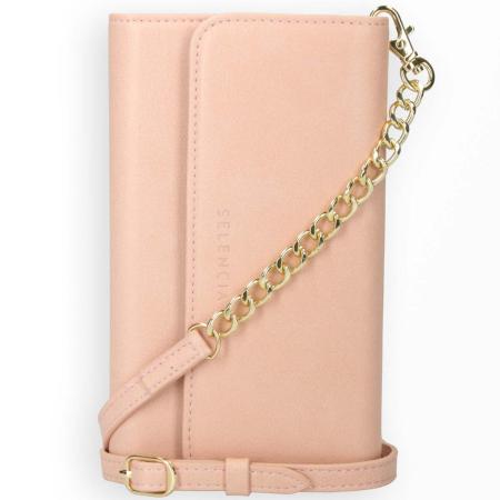 Selencia Eny Uitneembare Vegan Lederen Clutch voor de Samsung Galaxy S21 Plus - Roze