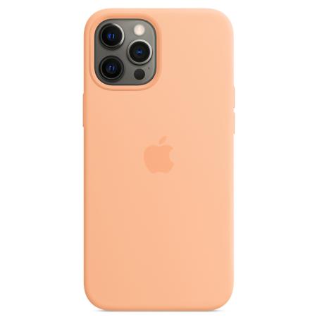 Silicone Backcover MagSafe voor de Apple iPhone 12 Pro Max - Cantaloupe