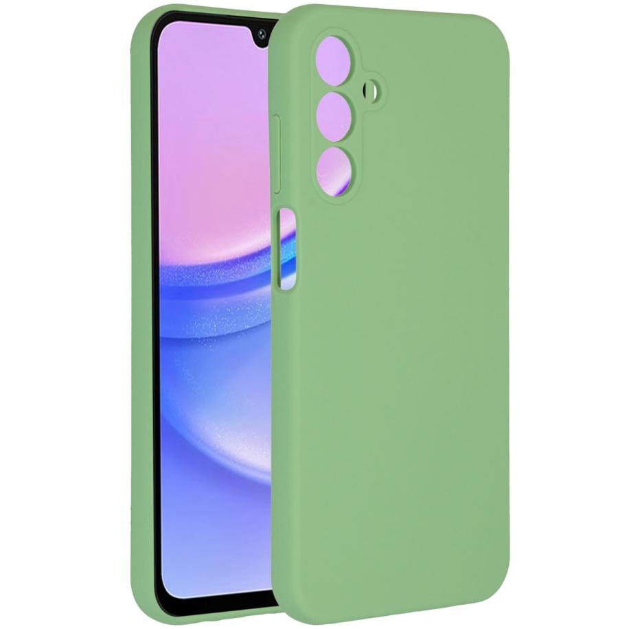 Accezz Liquid Silicone Backcover voor de Samsung Galaxy A15 (5G/4G) - Groen Groen