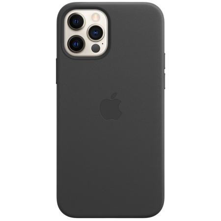 Leather Backcover MagSafe voor de Apple iPhone 12 (Pro) - Black