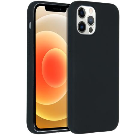 Accezz Liquid Silicone Backcover voor de Apple iPhone 12 Pro Max - Zwart