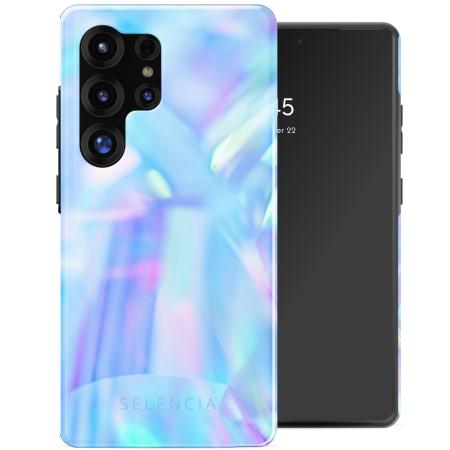 Selencia Vivid Backcover voor de Samsung Galaxy S25 Ultra - Holographic Blue Dream