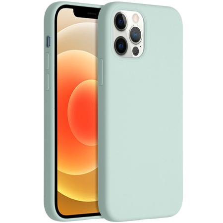 Accezz Liquid Silicone Backcover voor de Apple iPhone 12 (Pro) - Sky Blue