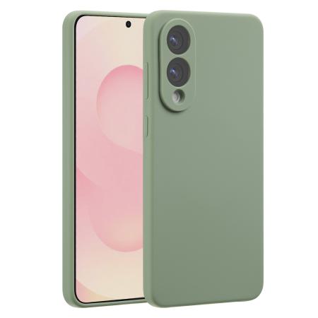 Accezz Liquid Silicone Backcover met MagSafe voor de Samsung Galaxy S25 Edge - Cooper Green