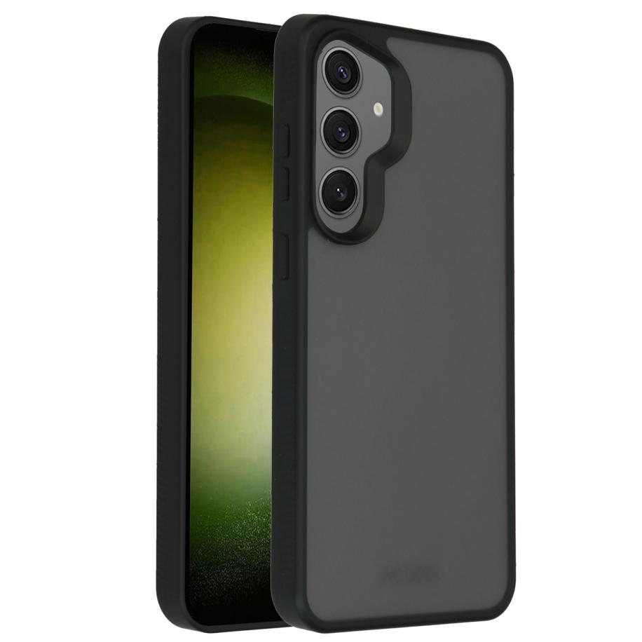 Accezz Rugged Frosted Backcover voor de Samsung Galaxy S24 Plus - Zwart Zwart