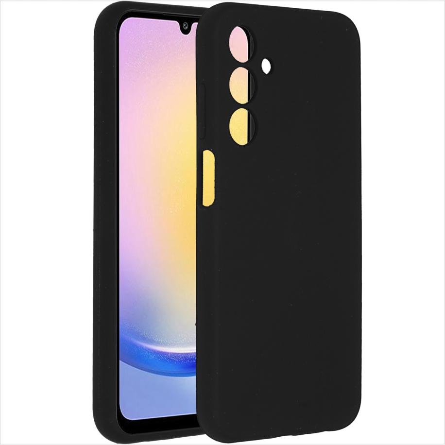 Accezz Liquid Silicone Backcover voor de Samsung Galaxy A25 (5G) - Zwart Zwart