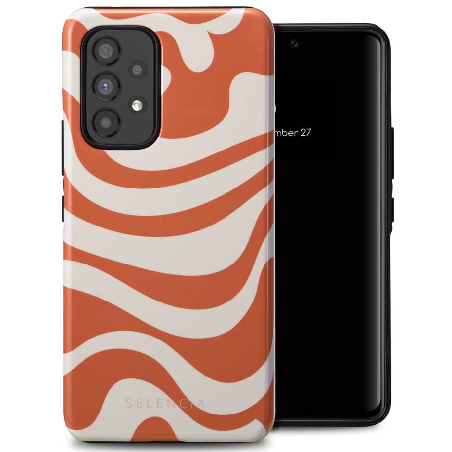 Selencia Vivid Backcover voor de Samsung Galaxy A53 - Dream Swirl Orange Multicolor
