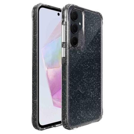 imoshion Clear Glitter Backcover voor de Samsung Galaxy A35 - Zilver