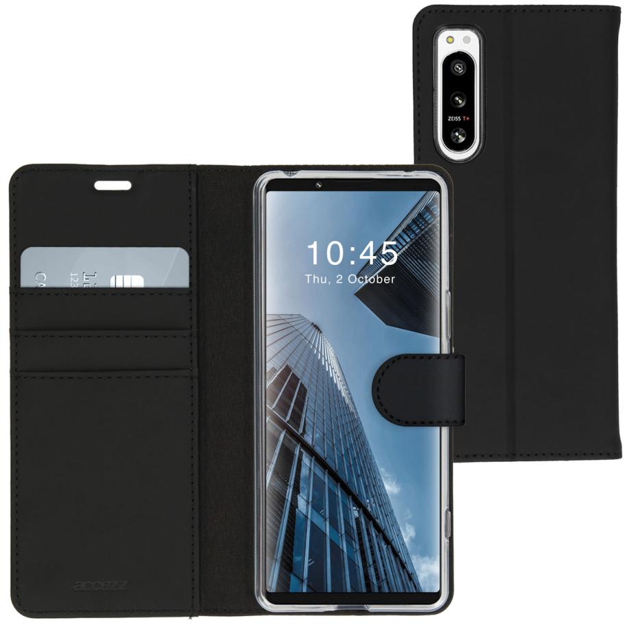 Accezz Wallet Softcase Bookcase voor de Sony Xperia 5 IV - Zwart Zwart