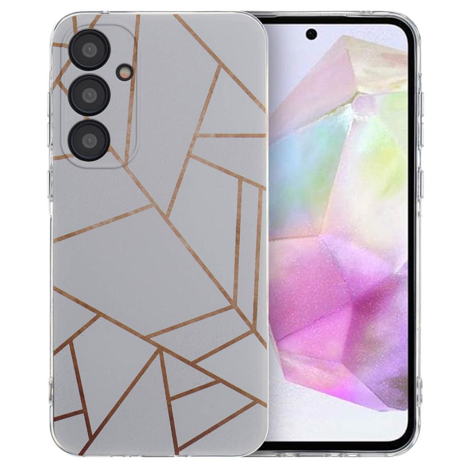 imoshion Design hoesje voor de Samsung Galaxy A35 - White Graphic Wit