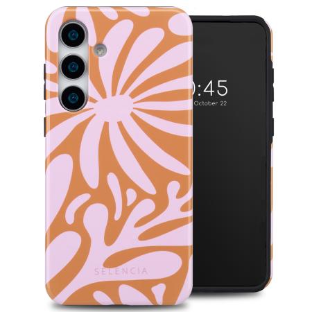 Selencia Vivid Backcover voor de Samsung Galaxy S25 - Modern Bloom Pink