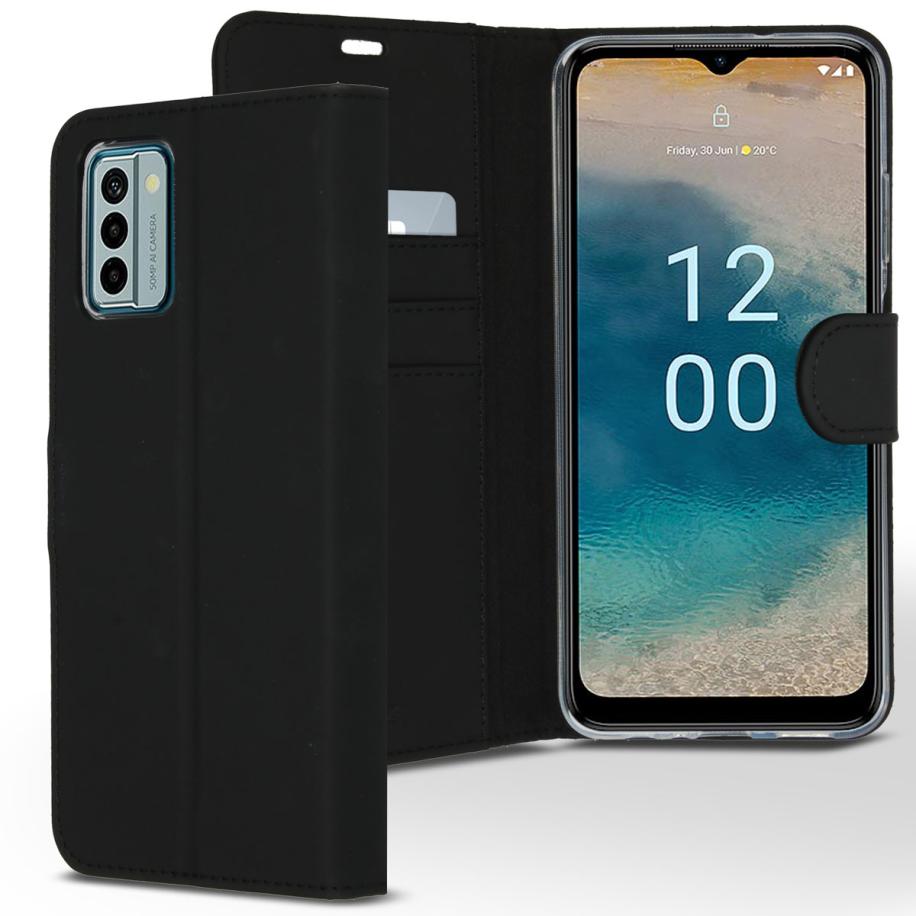 Accezz Wallet Softcase Bookcase voor de Nokia G22 - Zwart Zwart